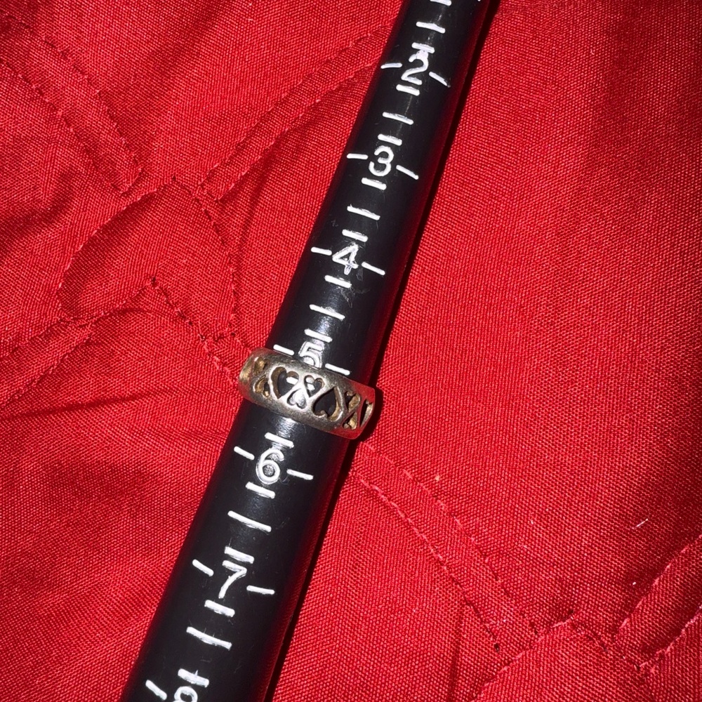 Sterling Silver Heart Pattern Ring - image 3